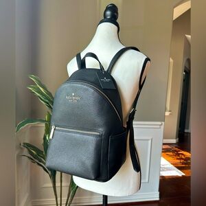 Kate Spade Leila Medium Dome Black Leather Backpack